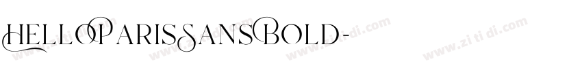 HelloParisSans Bold字体转换